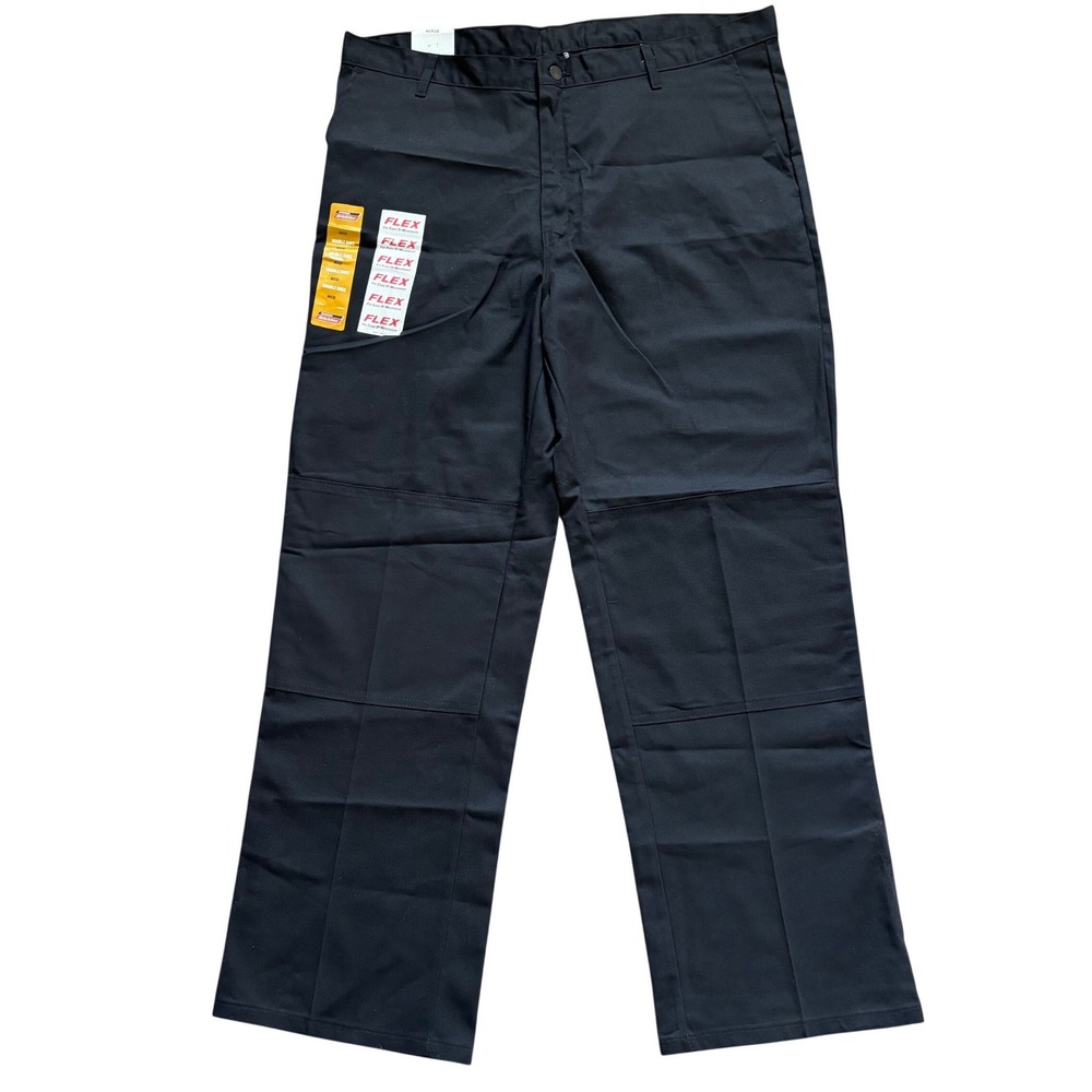 NWT Dickies Flex Double Knee Work Pants Sz 40X32 Black Relaxed Fit Straight Leg